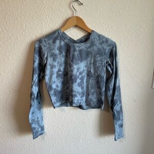 Tie-Dye Long Sleeve Cropped Crossback